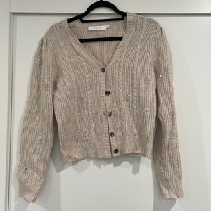 ASTR the Label cardigan with floral embellished detail